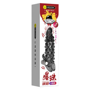 Manchon de verrouillage du sperme du pénis masculin en gros manchon de retard du point G épaissi bloquant le manchon de dent de loup en cristal vibrant jouet sexuel - Product Image 5