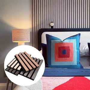 Panneaux acoustiques modernes en lattes de bois haute densité, design é<span class=keywords><strong>l</strong></span>égant pour <span class=keywords><strong>l</strong></span>'insonorisation des hôtels et entrepôts, étanches, conception 3D - Product Image 3