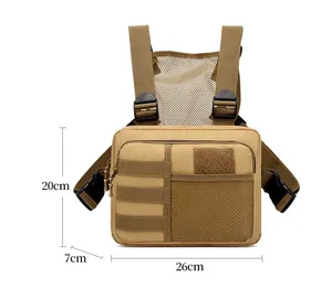 Chaleco táctico multifunción Unisex <span class=keywords><strong>Chest</strong></span> <span class=keywords><strong>Rig</strong></span> <span class=keywords><strong>Bag</strong></span> Moda Hombre Hip-hop Streetwear Pecho Bolsas Impermeable Oxford Sport Mochila - Product Image 2