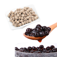 Perles de Tapioca YUECHUANXIANG en Gros, Boules de Boba Moelleuses, Perles de Tapioca Noires, Sirop de Sucre Brun, 900g*20 sacs/Ctn, Vrac