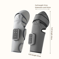 Masseur chauffant sans fil pour jambes, mollets et genoux, rechargeable, à pression d'air, batterie 2500 mAh, 3 modes, compression chaude