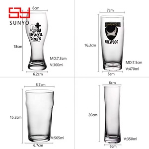 Kinh Doanh Logo bán buôn tùy chỉnh thương hiệu thực phẩm an toàn lớp <span class=keywords><strong>Glass</strong></span> Craft hình dạng khác nhau chọn bia Kính - Product Image 6