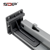 American Type 2 Fold Damper Soft Close Undermount Glissière de tiroir dissimulée Rails télescopiques cachés pour l'appartement Panier