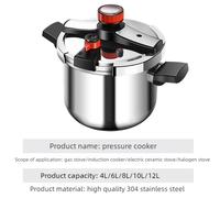 Casserole multifonctionnelle de fabrication industrielle 8L/10L/12L en acier inoxydable 304, cuisson rapide, autocuiseur à induction
