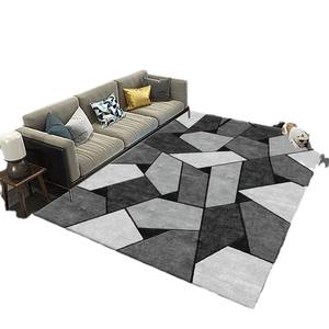 พรมห้องนั่งเล่นสไตล์นอร์ดิกมินิมอล รูปทรงสี่เหลี่ยมผืนผ้า ลายเรขาคณิต ทำจากเส้นใยโพลีเอสเตอร์ สำหรับตกแต่งบ้าน ห้องนั่งเล่น และห้องนอน - Product Image 1