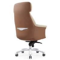 Chaise de bureau moderne ergonomique à dossier haut pivotante et inclinable en cuir, réglable en hauteur, pour la maison, le bureau et l'école, modèle 6836A