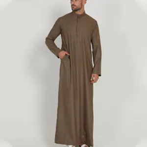 Factory Price Summer New Kaftan Muslim Men Short Sleeve Embroidery Loose Breathable Casual Robe Islamic Abaya