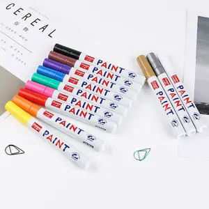 2022 sıcak özel LOGO çeşitli metal renkler mevcut vana yapısı lastik boya kalemi kalem