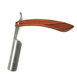 Rasoir droit classique pour hommes, couteau de barbier en acier inoxydable, poignée ergonomique, accessoires professionnels pour l'entretien de la barbe - Product Image 6