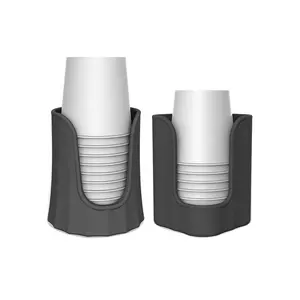 Dispensador de tazas de baño de silicona Portavasos de papel desechable Portavasos compacto para enjuague bucal Encimera de tocador de baño