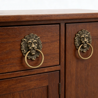 Poignée de décoration de tiroir de maison antique tête de lion vintage pièces et accessoires de sac spécial-poignée d'anneau de porte
