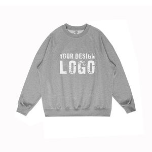 เสื้อสเวตเชิ้ตผู้ชายคอกลมผ้าฝ้ายคุณภาพสูง สไตล์ลำลอง พิมพ์ลายตัวอักษรตามสั่ง ทรงหลวมแบบดรอปโชว์เดอร์ - Product Image 1