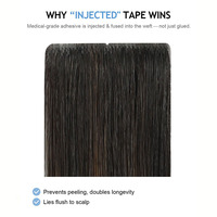 Extensions de cheveux naturels Remy 100% humains, cheveux vierges russes, extensions de cheveux humains à bandes adhésives.