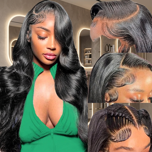 Wholesale <b>Cheap</b> 13x4 Full for Lace Front 180% Density PrePlucked Natural Straight Curly Indian Remy Human Hair Transparent - Product Image 3