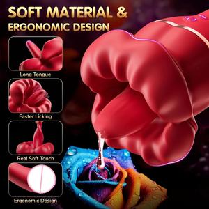 10 modları kedi vajina meme klitoris g-spot masaj yetişkin dil yalama ağız gül vibratör - Product Image 3