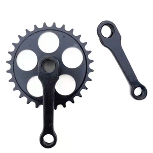 Manivela de bicicleta de <span class=keywords><strong>carbono</strong></span> y rueda de cadena para niños, conjunto de manivela de una pieza 130bcd, brazos unidos para bicicleta de montaña - Product Image 6