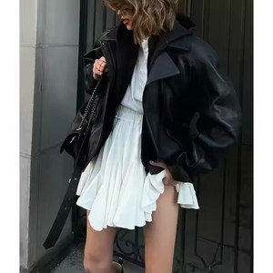 Noir taille élastique <span class=keywords><strong>Tutu</strong></span> jupes courtes femmes a-ligne taille haute Sexy mignon à volants Vintage Tennis jupe été blanc Mini jupe - Product Image 1
