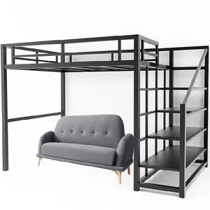 OEM auf bestellung angepasst Schwarz sofa eisen stahl metall rahmen dubai loft bett für home schlafzimmer möbel