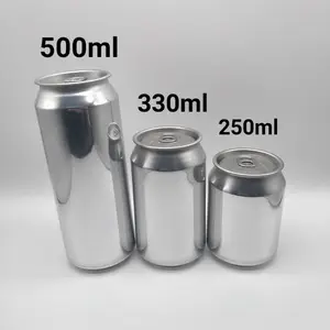 BZ-101 Custom Easy Open End 250ml 330ml 355ml 473ml Beverage Cans Bpa Free Stubby Sleek Can Aluminum Cans For Sale
