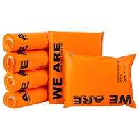 Enveloppes en polyéthylène personnalisées avec logo imprimé, vente en gros, orange, épaisses, imperméables, pour l'expédition express de colis de vêtements