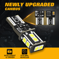 Nouvelle Conception T10 Super Canbus W5W 192 LED 5W Haute Luminosité 450LM 3030 Puces Sans Erreur Ampoule de Tableau de Bord W5W 6000K Blanc Pur