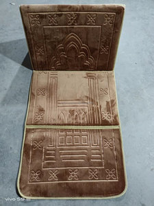 Chaise islamique portable en velours gaufré super doux, Sajadah <span class=keywords><strong>Sandar</strong></span>, fabriquée en polyester de haute qualité, cadeaux du Ramadan, Turquie - Product Image 5