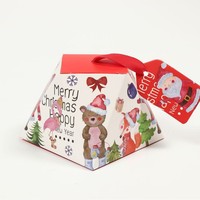 Boîte de Noël 2026 Mini Vert Écologique Recyclable pour Chocolats et Bonbons avec Poignée et Ruban pour Cadeau