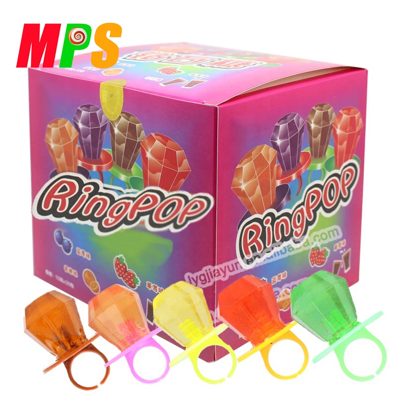 Halal Sweet Toy Hard Candy Ring Pop, perfetto per feste, compleanni, matrimoni, decorazioni e topping dessert