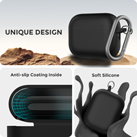 Étui en silicone monobloc, protection intégrale, LED avant visible, bouchon anti-poussière universel de 1,7 mm pour AirPods Pro 3 [sans écouteurs]