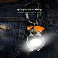 Lampe de travail COB haute qualité à clipser sur porte-clés, rechargeable par allume-cigare, portable, LED puissante pour le camping, mini lampe de camping
