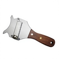Râpe à truffes multifonctionnelle en acier inoxydable 430 avec manche en bois de rose, couteau à chocolat, trancheuse à fromage, outils de cuisine – Vente en gros