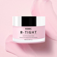 KOEC B-Tight Flat Lift Firm Booty Mask Crème Hydratante et Repulpante pour le Corps, Clarifiante, Raffermissante pour le Ventre et Anti-Vergetures