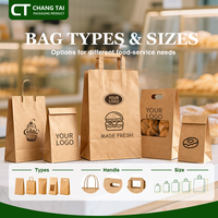 Sacs en papier personnalisés laminés écologiques et recyclables pour plats à emporter, en papier kraft de qualité alimentaire, commandes en gros OEM ODM, livraison rapide pour restaurants