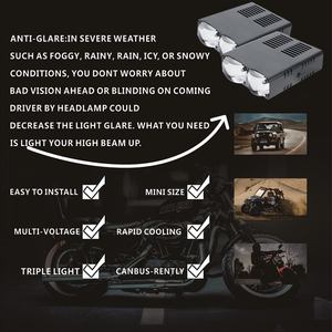 Senlo màu xanh ống kính kép 80W xe lưới tản nhiệt độ sáng cao Spotlight xe máy phụ trợ lái xe ánh sáng xe tải off-road xe đèn - Product Image 4