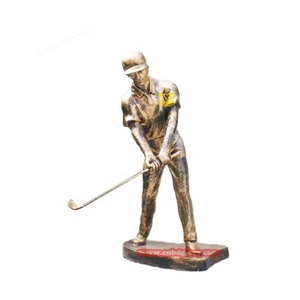 <span class=keywords><strong>Statua</strong></span> in Metallo Fuso Antica e Moderna Raffigurante un <span class=keywords><strong>Uomo</strong></span> che Gioca a Golf, Scultura dallo Hebei - Product Image 2