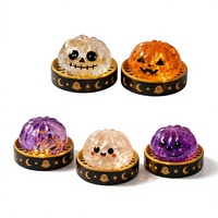 Boîte mystère Halloween LED Squishy : Jouet sensoriel anti-stress Citrouille et Fantôme, Cadeau fantaisie pour fête