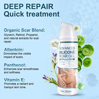 Gel cicatrisant en silicone avancé OEM, réduit l'apparence des cicatrices anciennes/nouvelles, vergetures, chéloïdes chirurgicales et acné, crème de soin corporel