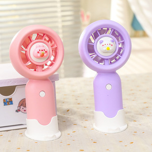 Portable Handheld Rechargeable Fan With 3 Speeds <b>Battery</b> <b>Operated</b> Desk Fan For Outdoor Indoor Use - Product Image 2