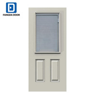 Portes d'entrée doubles modernes en composite imperméable, très vendues, avec composants en fibre de verre pour maisons