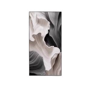 Peinture à l'huile abstraite moderne sur toile, cadre noir, décoration murale rectangulaire pour couloir, face à la porte - Product Image 5