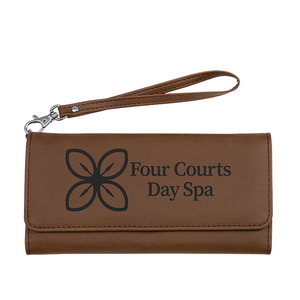 Cadeau pour la fête des mères, portefeuille en cuir long à fermeture ouverte pour homme avec gravure laser personnalisée et doublure en polyester - Product Image 2