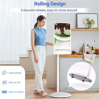 Téléviseur portable LED Android 27-32 pouces pour diffusion en direct TikTok, avec caméra intégrée, rechargeable et support mobile