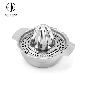 Factory Supplier Kitchen Tools Stainless Steel Manual Citrus Juicer Bowl Handed Fruits Lemon Orange Squeezer