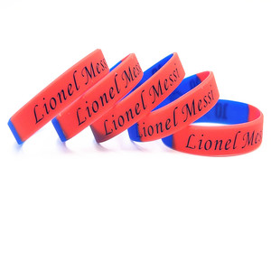 Braccialetti Promozionali Impermeabili in Silicone di Fama Mondiale con Logo in Rilievo di <span class=keywords><strong>Lionel</strong></span> per Superstar del Calcio - Product Image 1
