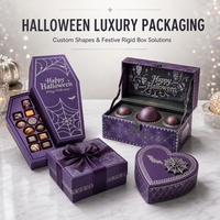 Boîte Cercueil d'Halloween, Boîte Cadeau en Forme de Cercueil, Emballage Cadeau de Luxe pour Bonbons, Bijoux, Chocolats, Impression de Logo Personnalisé