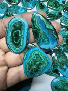 คริสโซคอลล่า มาลาไคต์ รูปทรงผสมผสาน สำหรับทำเครื่องประดับ อัญมณีเม็ดหลวม หินดิบ ตัวอย่างแร่คริสโซคอลล่า - Product Image 4