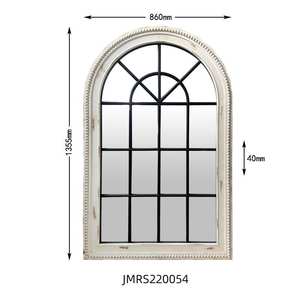 Espejos de Pared con Marco de Madera y Metal, Estilo Rústico, Ecológicos, con Gran Arco, Decoración para el Hogar, para Sala de Estar - Product Image 3