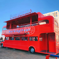 2025 Mobile Foodtruck 2 Remorque alimentaire avec pont et chariot de nourriture à barre ouverte à l'étage à vendre