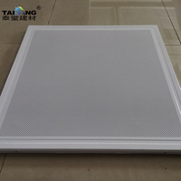 Dalles De Plafond 60x60 Aluminium 600X600 Feuille de plafond métallique Plaque perforée Panneau de plafond en aluminium