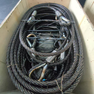 42mm安全亜鉛メッキ鋼線ロープスリングアイアイタイプワイヤーロープリフティングスリングケーブルアイループ付き近海用 - Product Image 5